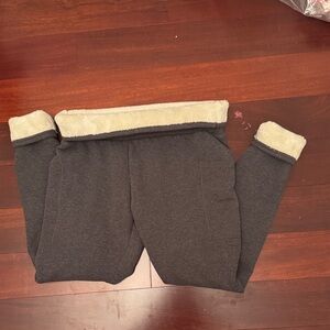 Constantly Varied Gear Women's Fleece-Lined Leggings - Dark Gray and Cream